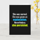 Carte Elle Persista Elizabeth Warren (Fleur jaune)