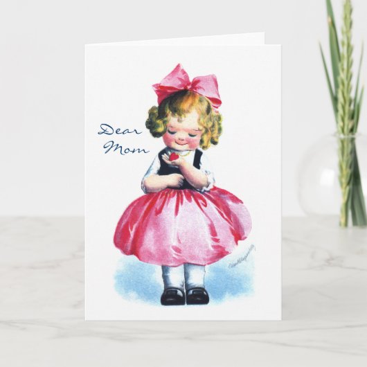 Carte Ellen H. Clapsaddle : Fille au coeur (Devant)