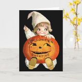 Carte Ellen H. Clapsaddle : Peu de garçon de citrouille (Fleur jaune)