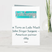 Carte Ellen Terry vintage comme Madame Macbeth (Dos)