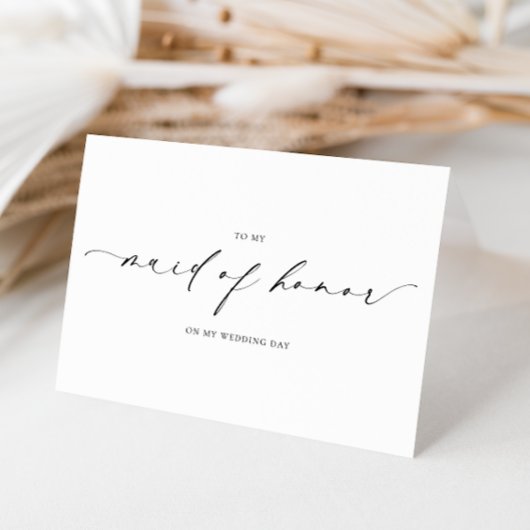 Carte Ellesmere à ma demoiselle d'honneur Jour de mariag