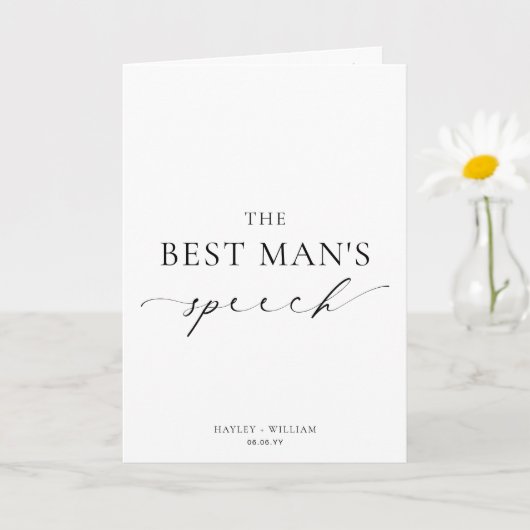 Carte Ellesmere Le Discours Mariage du meilleur homme (Petite plante)