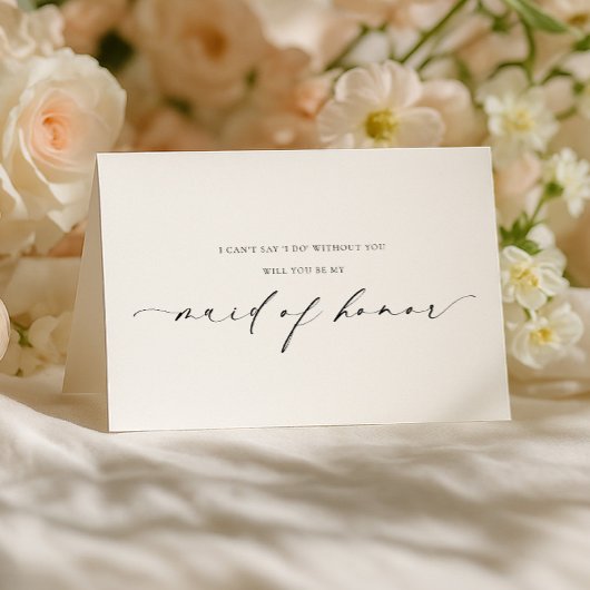 Carte Ellesmere Maid Of Honor Proposal Folded Card