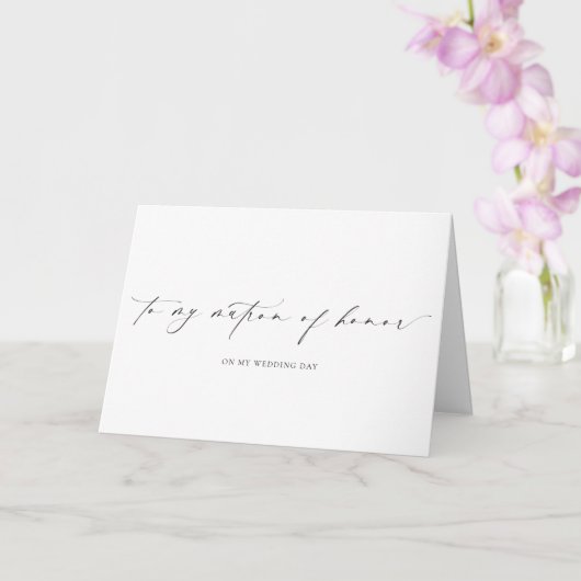 Carte Ellesmere Pour Ma Demoiselle D'Honneur Jour De Mon (Orchidée)