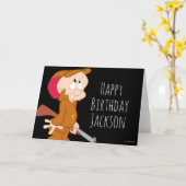 Carte ELMER FUDD™ | Pose effrayée (Fleur jaune)