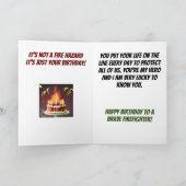 Carte Éloignez-vous du gâteau Funny Flaman Anniversaire (Intérieur)