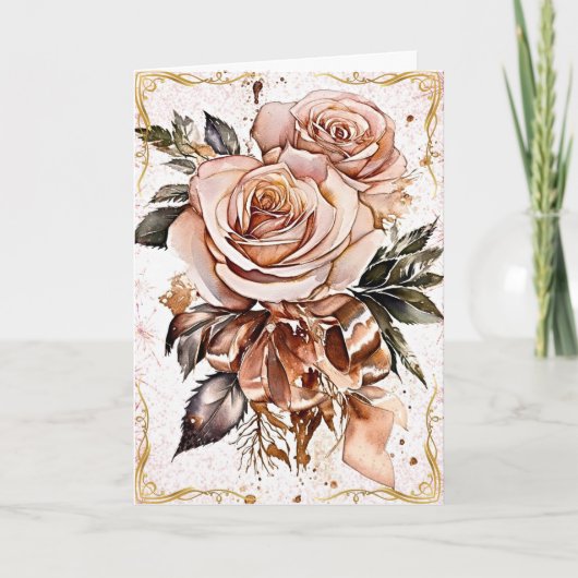 Carte Éloquent Rose de grâce (Devant)