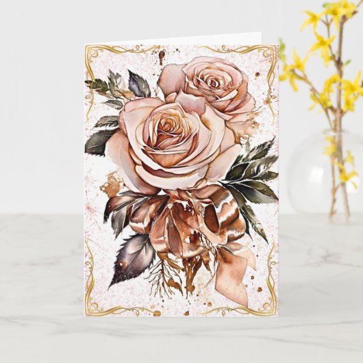 Carte Éloquent Rose de grâce (Fleur jaune)