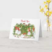 Carte Elsa Beskow Fraise Girls Merci (Fleur jaune)