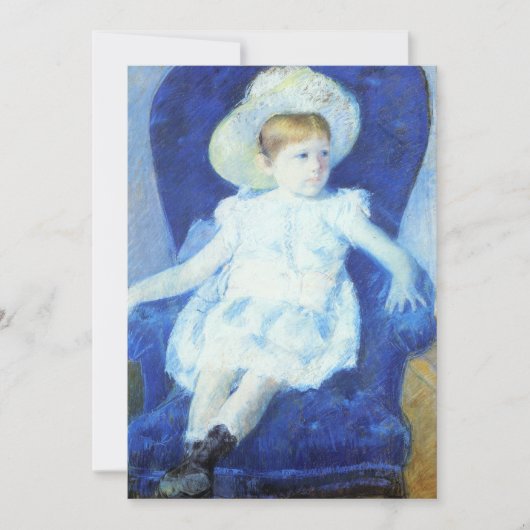 Carte Elsie dans une chaise bleue | Mary Cassatt (Devant)