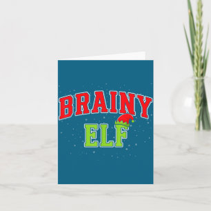 Carte Élue de Noël Elf Famille appariée Groupe Xmas