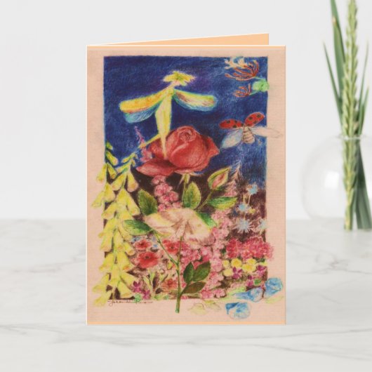 Carte Elve de rose rouge (Devant)