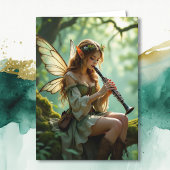 Carte Elven Fairy with Clarinet | Magical Birthday