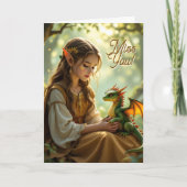 Carte Elven Fairy with Clarinet | Miss You (Devant)