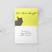 Carte Elvis le chat/Live Love Laugh (Intérieur)