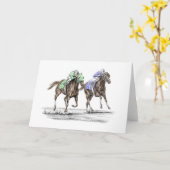 Carte Emballage de chevaux de pur sang (Fleur jaune)