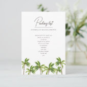 Carte Emballage du week-end de Palm Tropical moderne (Debout devant)
