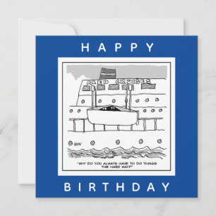 Carte Embarquement sur un bateau de croisière. Amusants