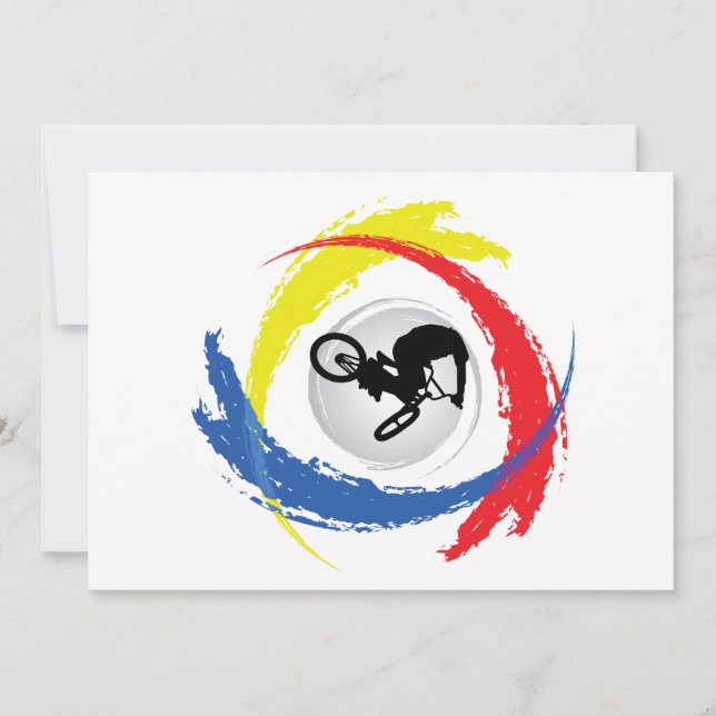 Carte Emblème BMX Tricolor (Devant)