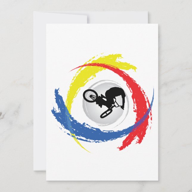 Carte Emblème BMX Tricolor (Devant)
