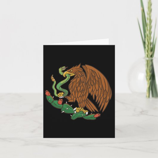 Carte Emblème d'aigle Mexique Drapeau mexicain Cinco De (Devant)