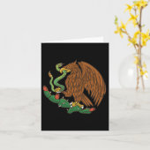 Carte Emblème d'aigle Mexique Drapeau mexicain Cinco De (Fleur jaune)