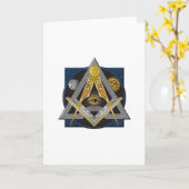 Carte Emblème de franc-maçonnerie (Fleur jaune)