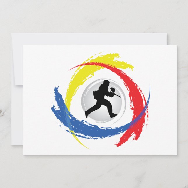 Carte Emblème de paintball Tricolor (Devant)