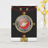 Carte Emblème et uniforme USMC [3D] (Fleur jaune)