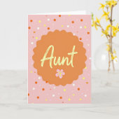Carte Emblème Orange des Tantes Douces (Fleur jaune)