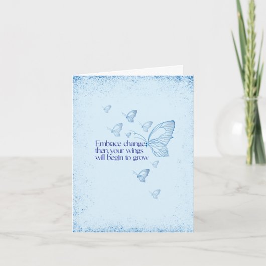 Carte Embrace Change-Inspirational Semicolon Butterfly (Devant)