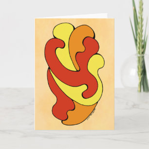 Carte Embracer les courbes (Jaune, Rouge, Orange)