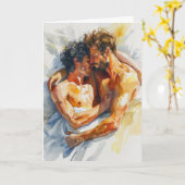Carte Embrassade aquarelle ensoleillée (Fleur jaune)