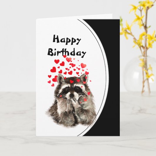 Carte Embrassages d'anniversaire et baisers Animaux Funn (Fleur jaune)