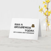 Carte Embrasse un marmotte aujourd'hui. Attrape une rage (Fleur jaune)