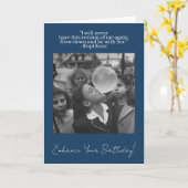Carte Embrasser votre anniversaire (Fleur jaune)
