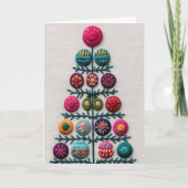 Carte Embroidered Christmas tree (Devant)