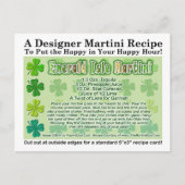 Carte Emeral Isle St. Patrick's Day Martini Recett (Devant)