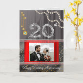 Carte Emerald 20th Anniversary Gold Number & Pearl (Fleur jaune)