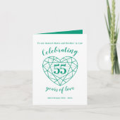 Carte Emerald 55e anniversaire de mariage (Devant)