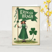 Carte Emerald Banner Irish Pride Card (Fleur jaune)