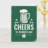 Carte Emerald Beer Cheers Pattern Card (Fleur jaune)