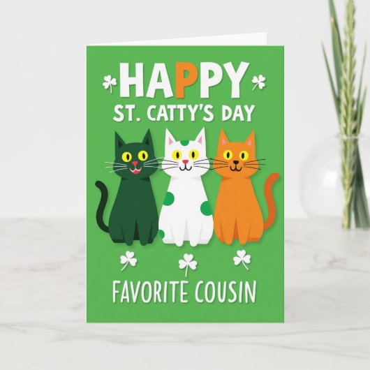 Carte Emerald Cats St Cattys Day Card (Devant)