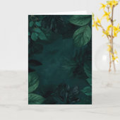 Carte Emerald Forest Mood – Deep Green Botanical Design (Fleur jaune)