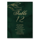 Carte Emerald Gold Botanical Table Seating Chart (Par défaut)