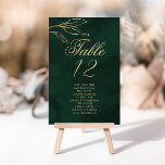 Carte Emerald Gold Botanical Table Seating Chart<br><div class="desc">Carte Emerald Gold Botanical Table Seating Chart Pièces correspondantes disponibles.</div>