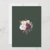 Carte Emerald Green Burgundy Peonies Enregistrer la cart (Dos)