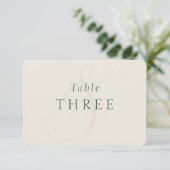 Carte Emerald Green Gold Monogramme Carton de Table de M (Debout devant)