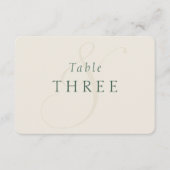 Carte Emerald Green Gold Monogramme Carton de Table de M (Devant)