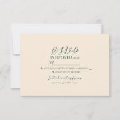 Carte Emerald Green Modern Wedding RSVP (Devant)